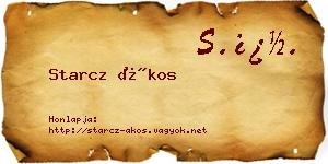 Starcz Ákos névjegykártya